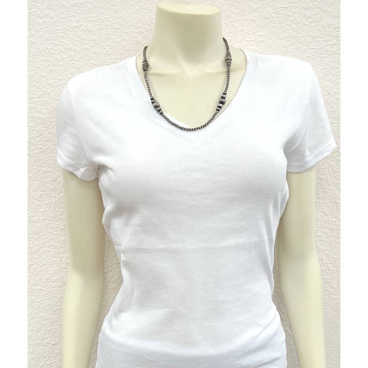 ISAC Trading Inc - Wholesale Beaded/Pearl Necklace - 735688, 22" Handmade Navajo Bead Necklace 2