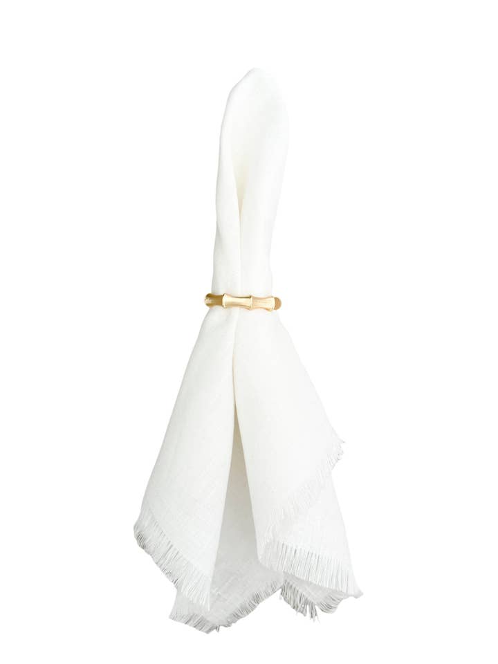 Anéis de Guardanapo de Metal de Bambu - Conjunto de 4 por atacado de Anaya Home