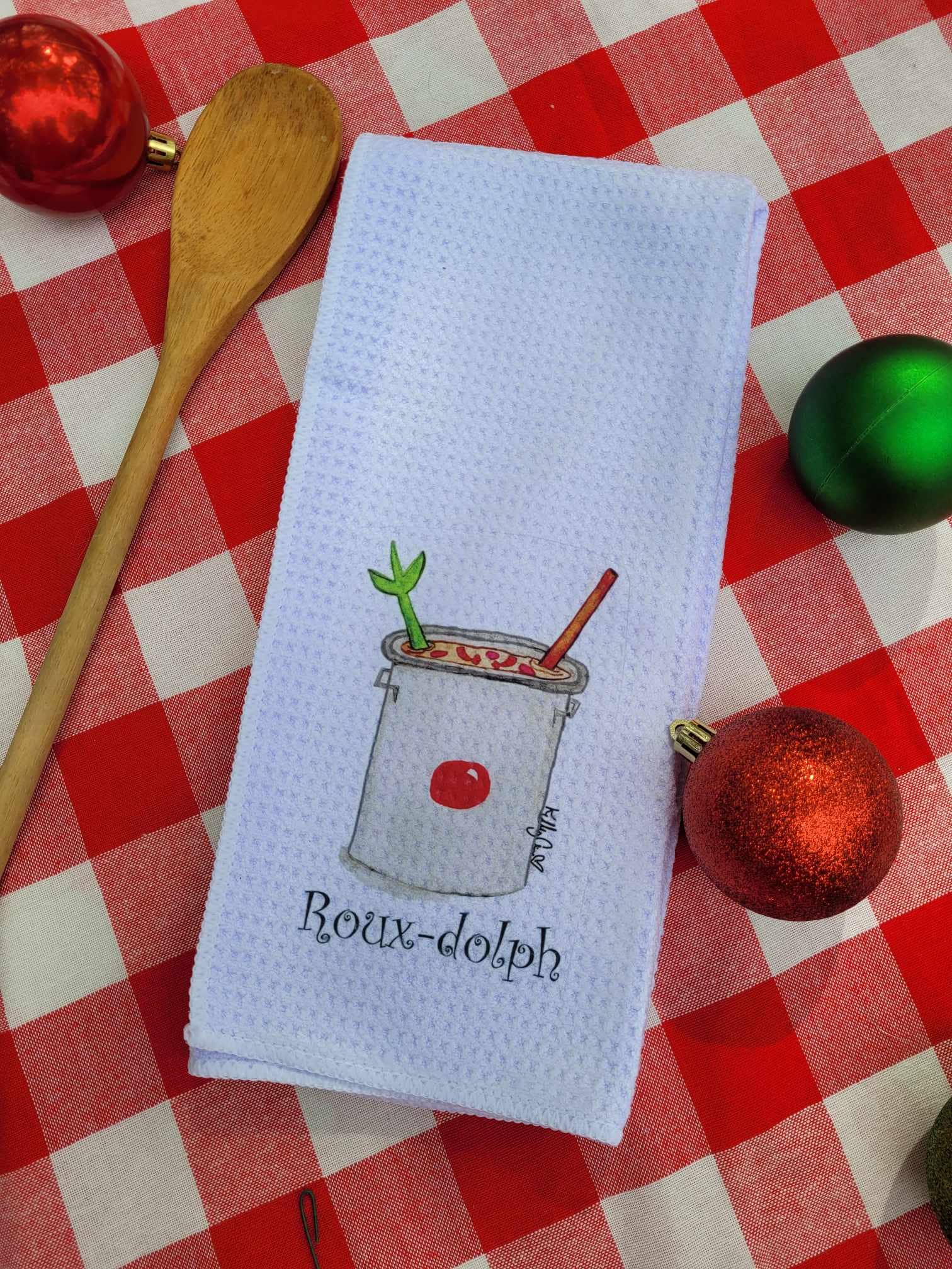 Kelly Airhart Studios - Wholesale Tea Towel - Christmas Tea Towel. Roux-Dolph13