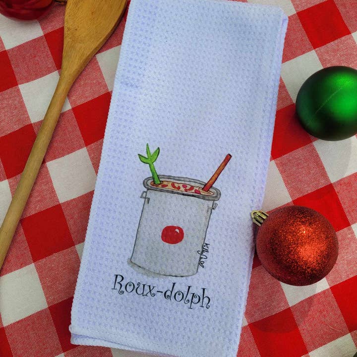 Kelly Airhart Studios - Wholesale Tea Towel - Christmas Tea Towel. Roux-Dolph13