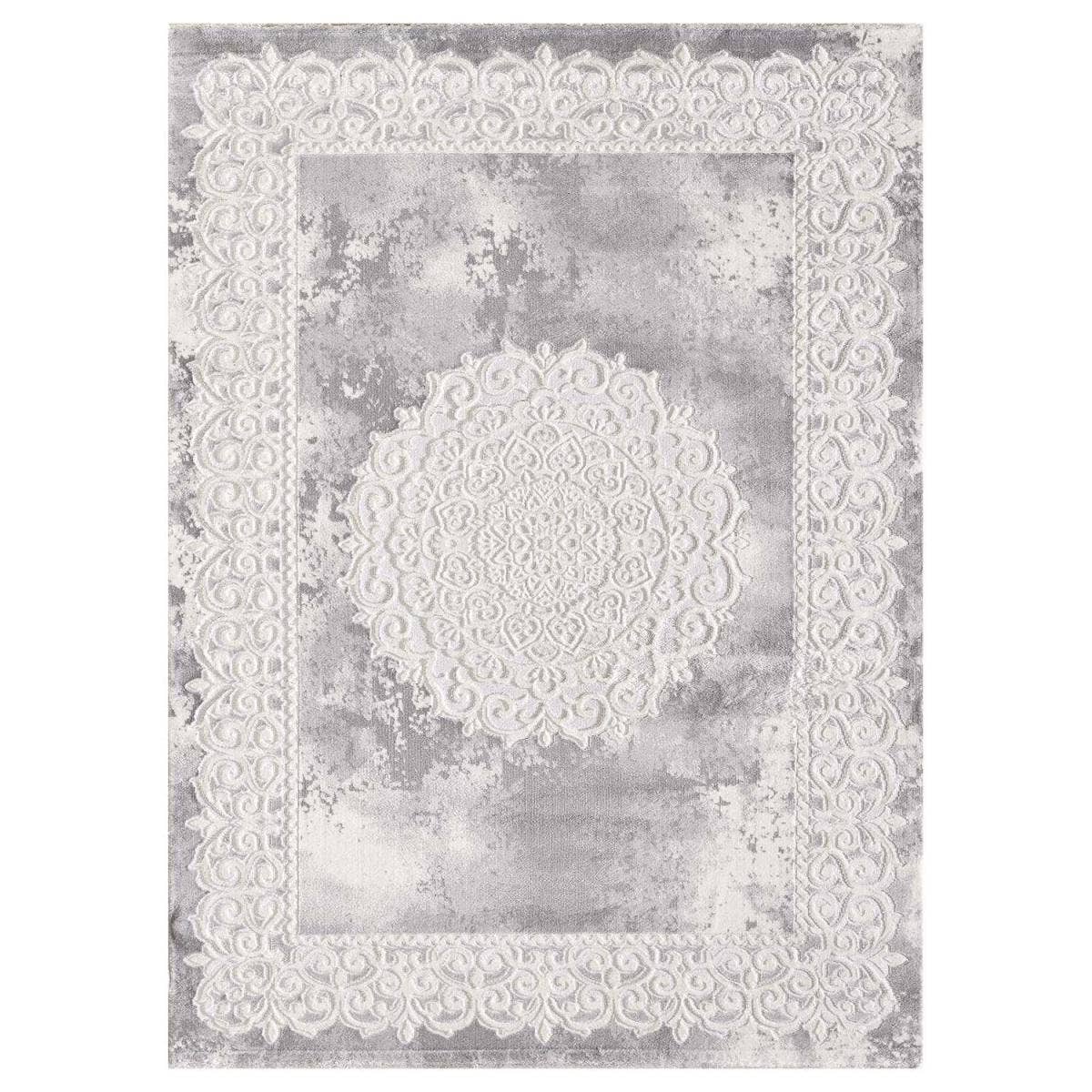 O&Ko - Vente Anti-dérapant pour tapis - Tapis Orient Style 140X140 Rondcm Khy Balrod Gris0