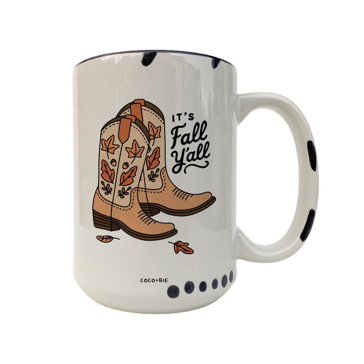 coco+bie designs – Großhandel Kaffeebecher – Tasse mit Herbst-Cowboystiefeln — Fall Y'all, Western Autumn, niedlich2