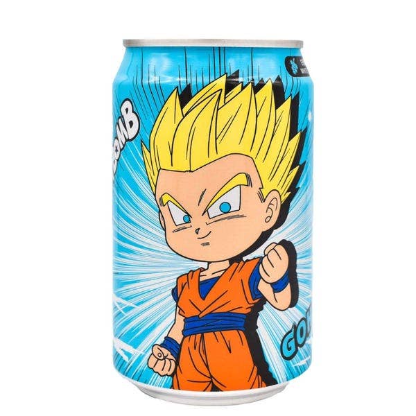 Ocean Bomb Dragon Ball Z Future Trunks Sparkling Water White Grape Flavor (11.15oz) (Taiwan) 6-Pack for wholesale by Pops Distro Inc