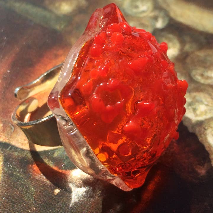 Orange-rød for engroshandel hos Rachel Ortiz