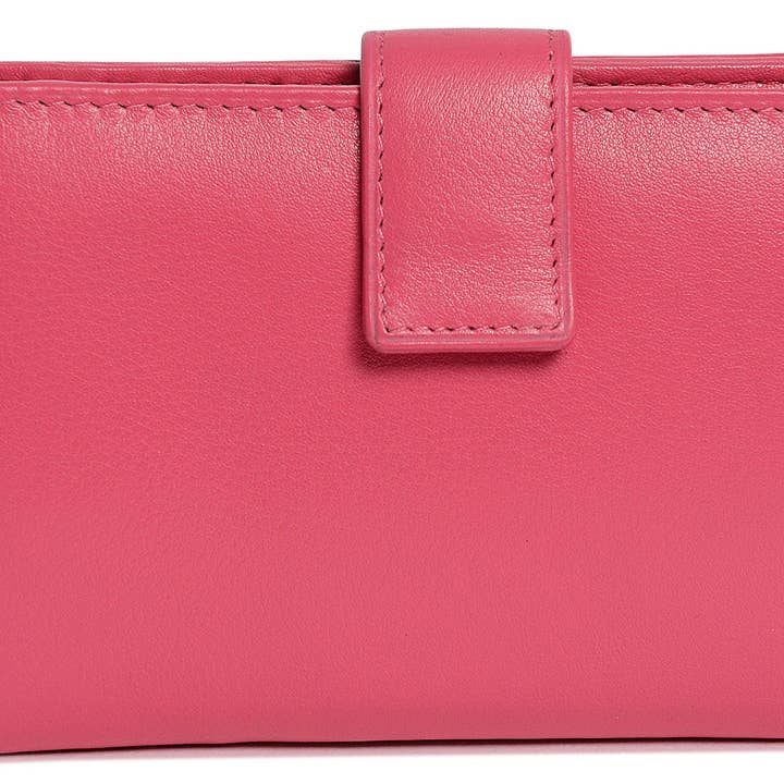 SADDLER - Wholesale Portemonnee - Dames - Middelgrote Leren Portemonnee "Holly" – Handgemaakt door Saddler | RFID Beschermd & in Cadeaudoos2