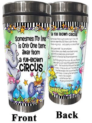 Cirkus rustfrit stål Tumbler (navngivning) for engroshandel hos Suzy Toronto Wholesale