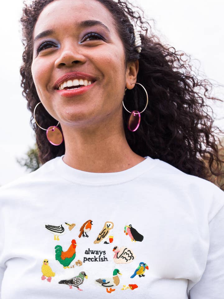 Limpet Store - Wholesale T-Shirt - Women's - Always Peckish Embroidered T-Shirt