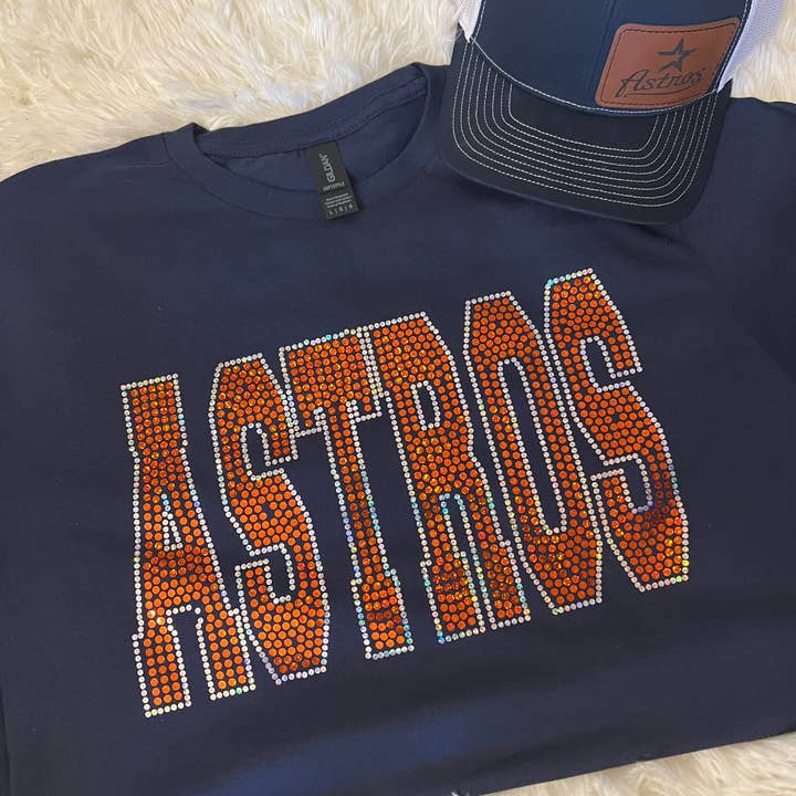 Astros Spangle design t-shirt, Houston Baseball for wholesale by Clearly yours Designs