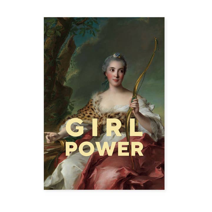 Girl Power by Oh Fine Arts Postcard for wholesale by East End Prints - Greetings Cards & Postcards