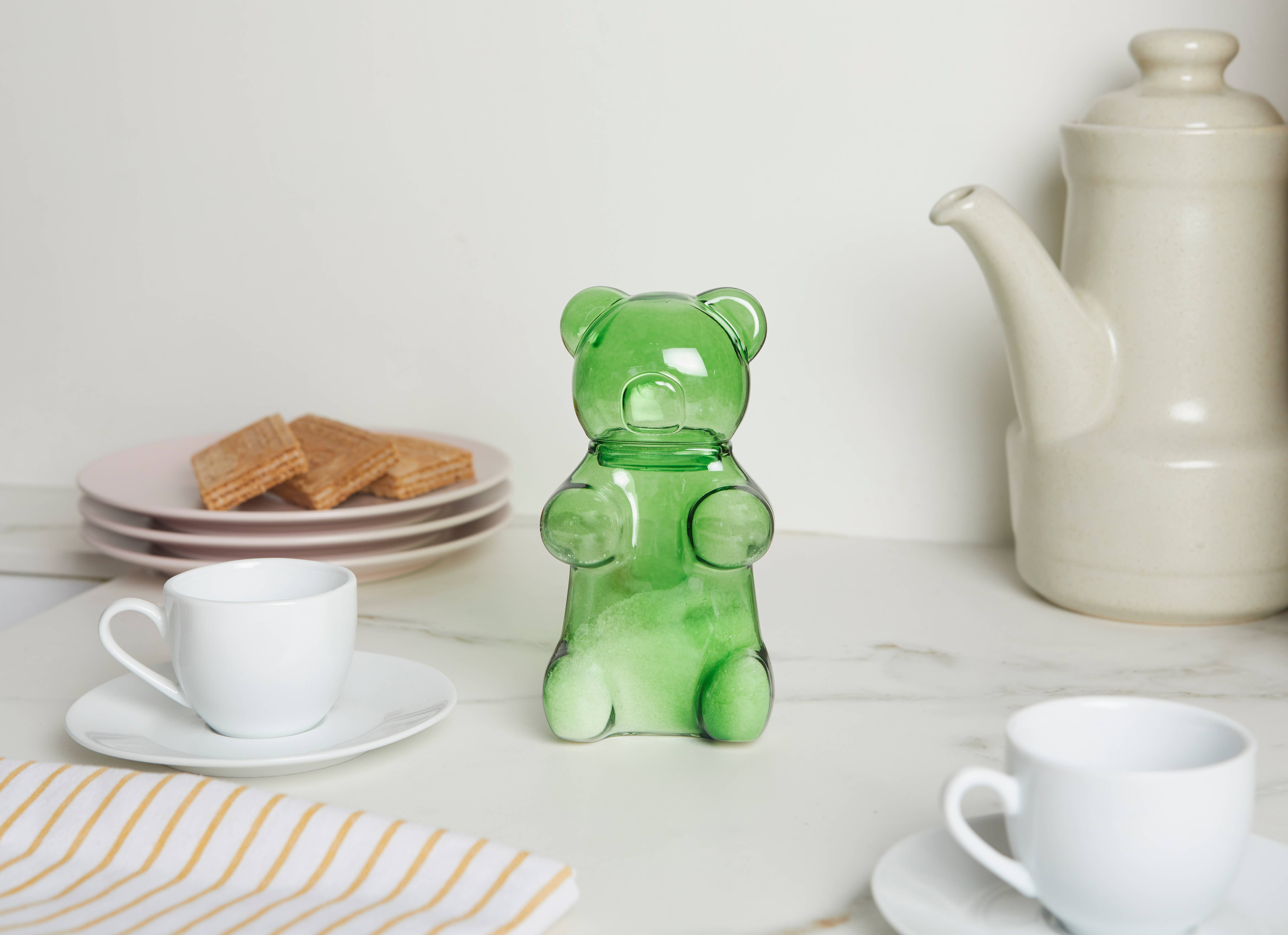 Balvi - Wholesale Jar - Sugar bowl, Yummy Bear, green, 250 ml, glass3