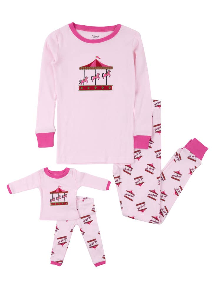 Leveret Pajamas - Wholesale Sleepwear Set - Kids - Kids Girl & Doll Cotton Pajamas10