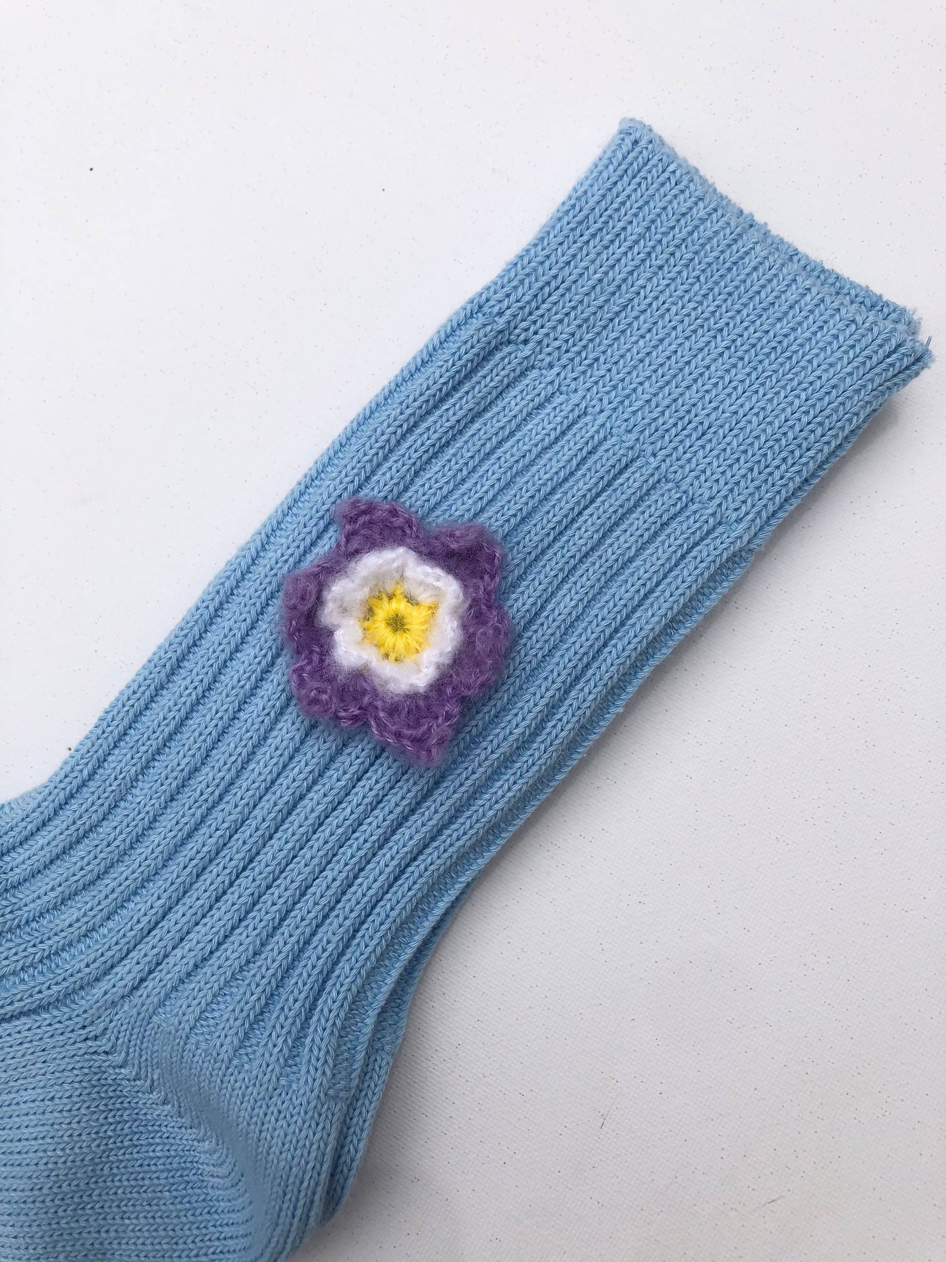 Billy Bamboo - Wholesale Socks - Women's - CROCHET DAFFODILS COTTON SOCKS7