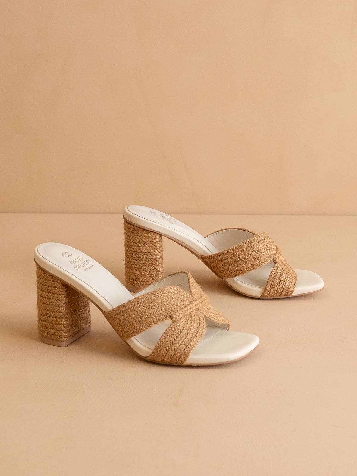 The Santiago Toffee | Raffia Summer Heel for wholesale on Faire1