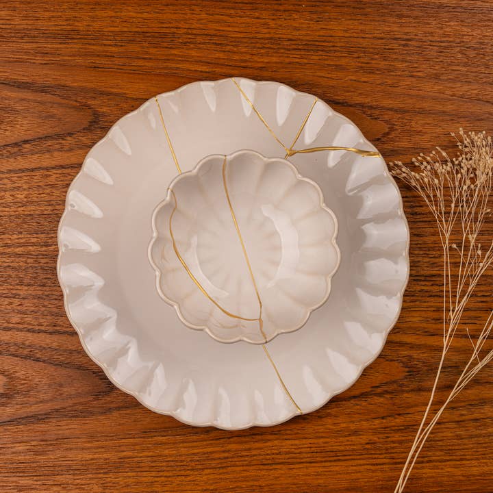 CHIYU Kintsugi – Engroshandel DIY-hobbysæt – Kintsugi Bio reparationssæt: Guld & Sølv