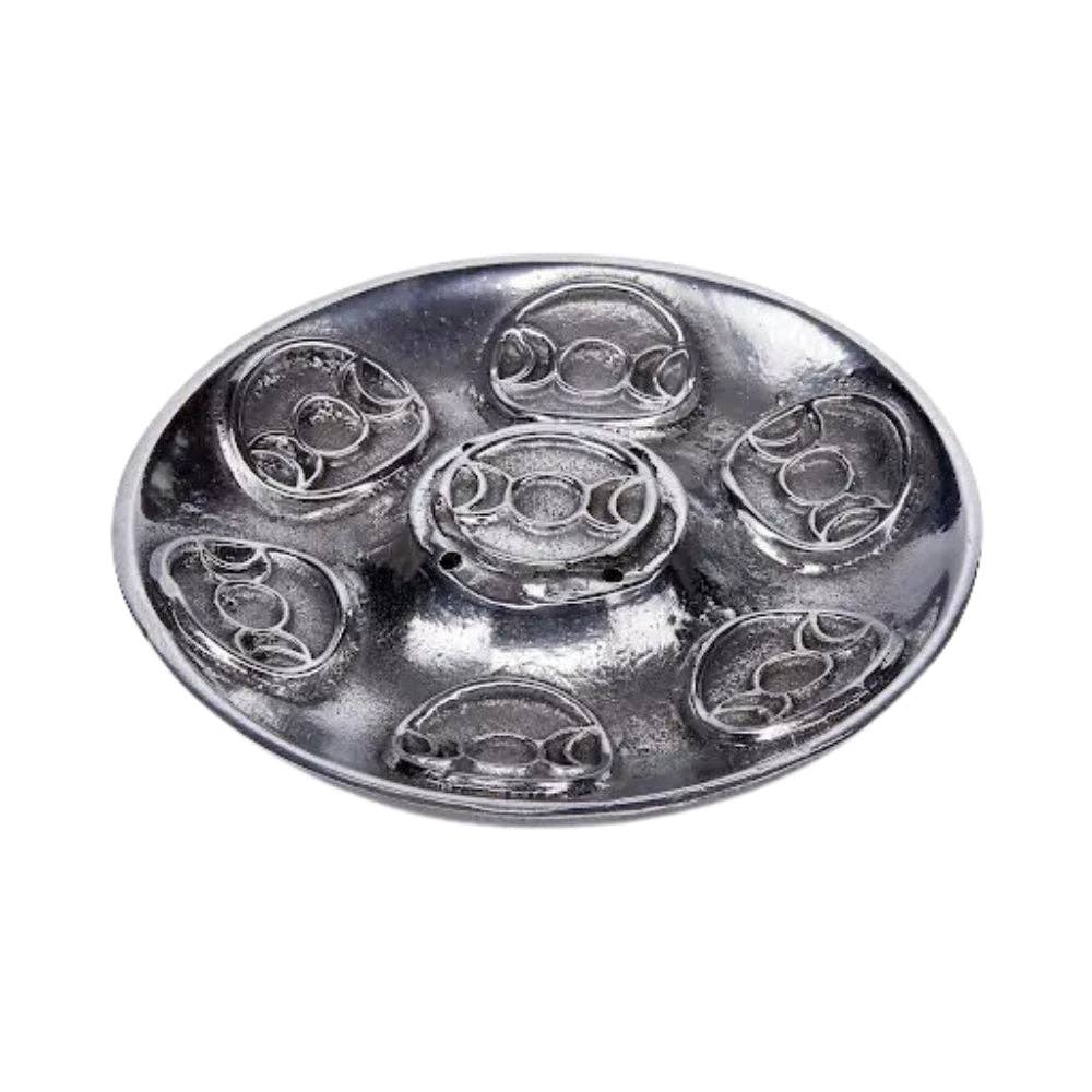 Earths Elements Wholesale - Wholesale Incense Holder - Triple Moon Metal Incense Stick Disc Burner