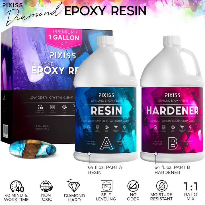 Pixiss - Wholesale Craft Supplies - PIXISS Diamond Resin - 1 Gallon Kit