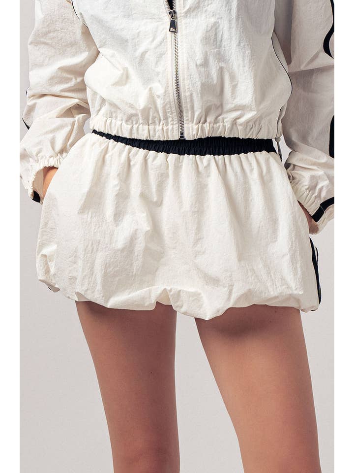 Urban Daizy - Wholesale Athletic Shorts - Women's - Contrast Piping Bubble Hem Sport Shorts2