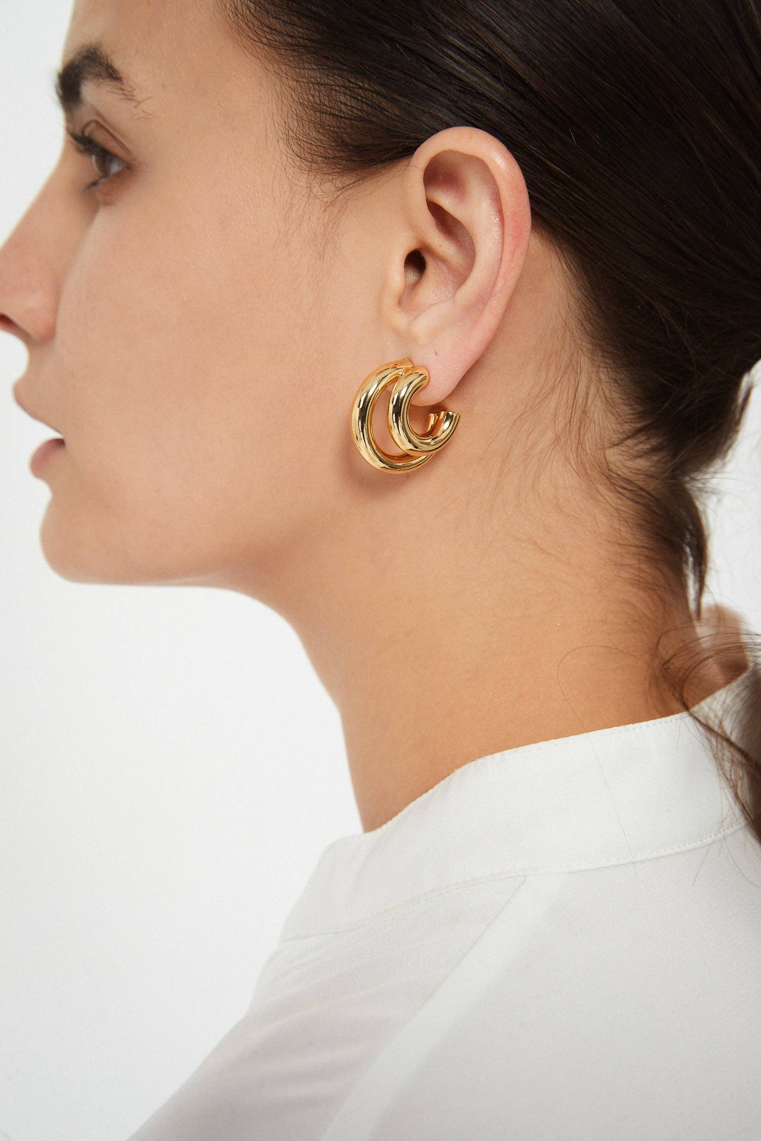 Miss Cecilia - Wholesale Hoop Earrings - Double Hoop Earrings2