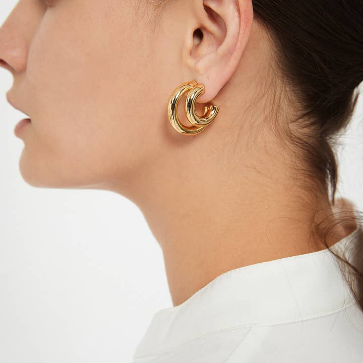 Miss Cecilia - Wholesale Hoop Earrings - Double Hoop Earrings2