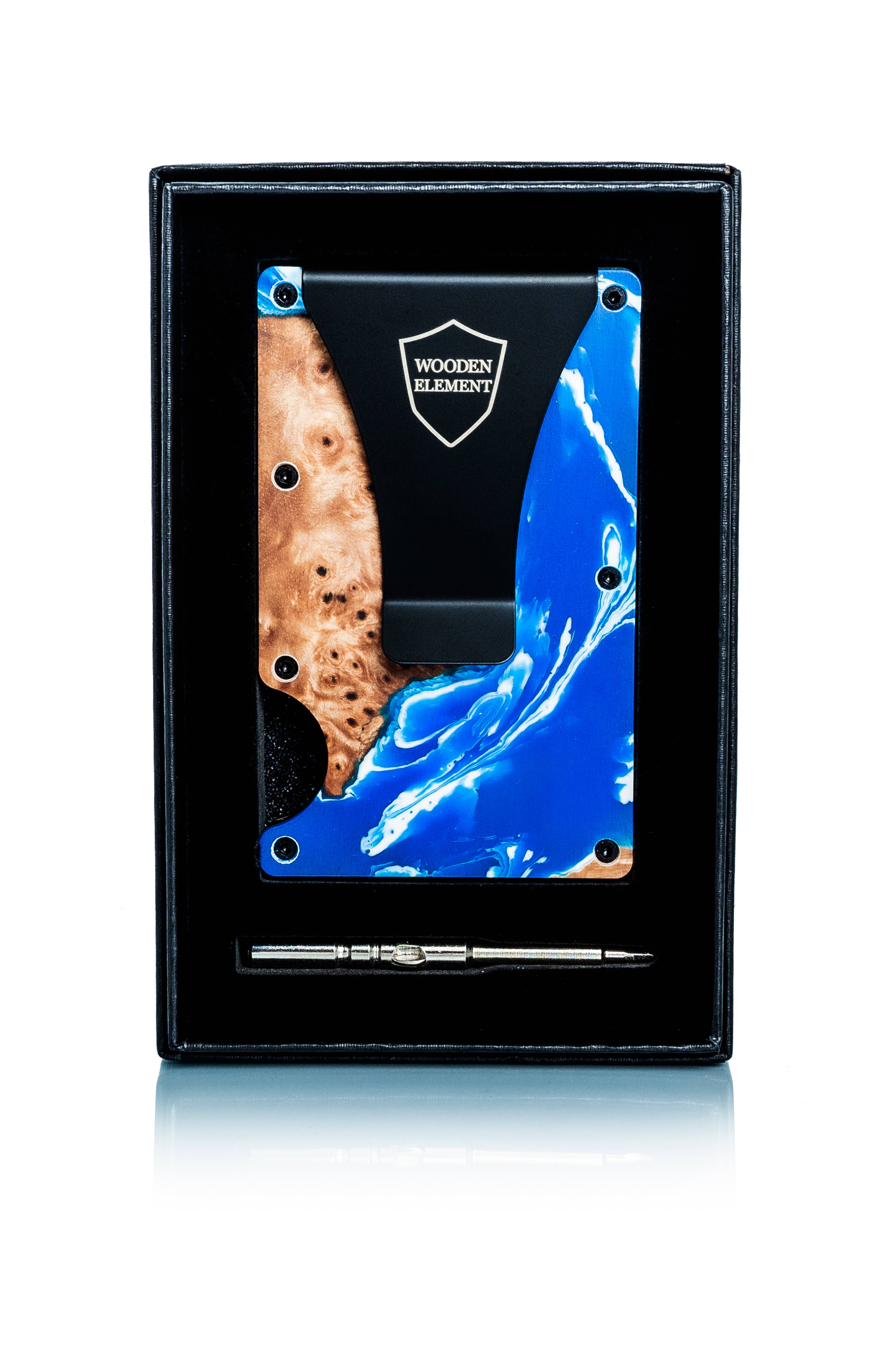 Wooden Element - Vente Présentoir – accessoires - Présentoir à portefeuilles avec 24 portefeuilles en bois et résine19