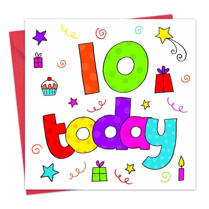 Age 10 Birthday Card for wholesale by Twizler Ltd