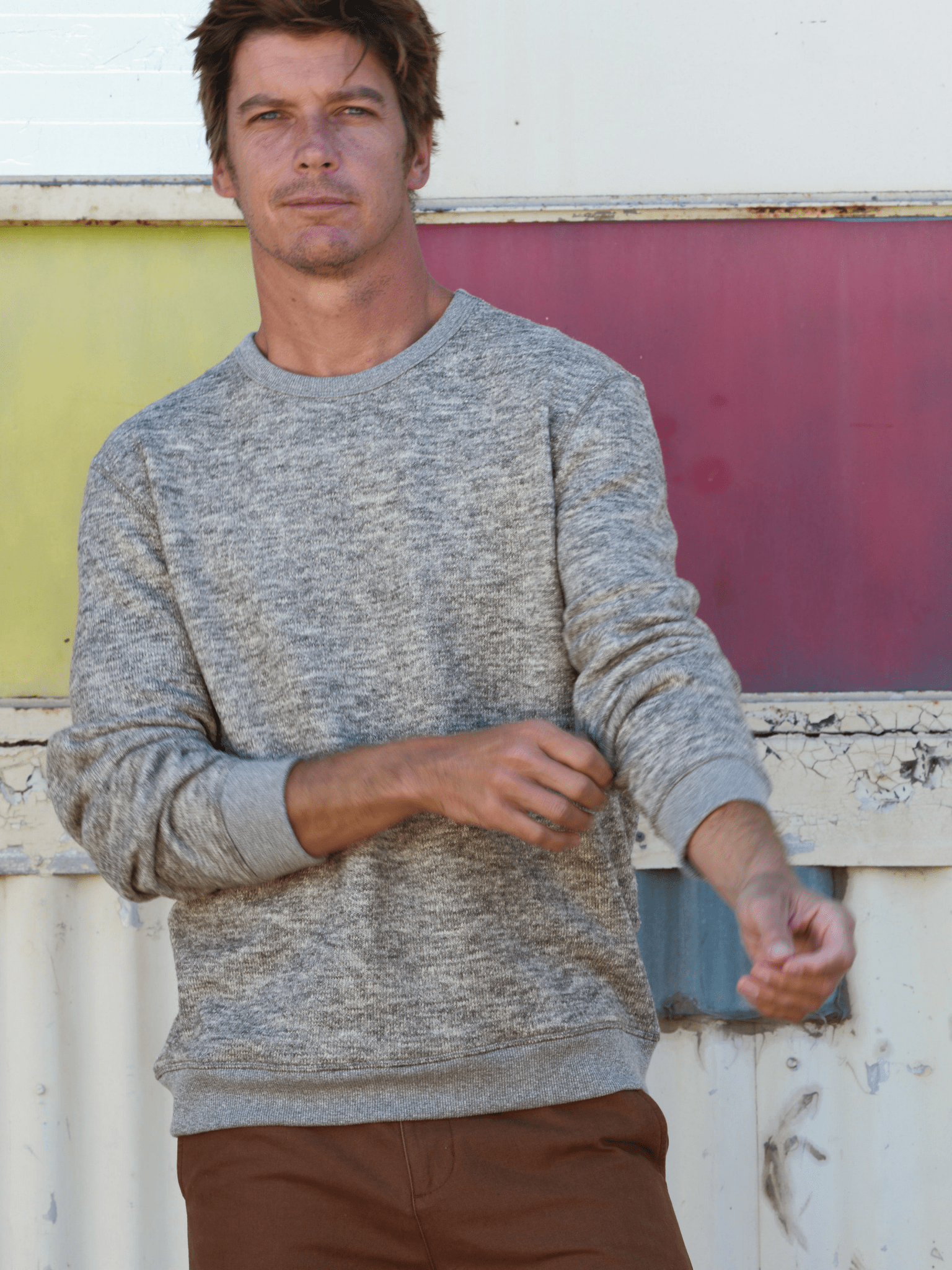 Grijs Gemêleerd T-shirt met ronde hals voor groothandel op Faire1