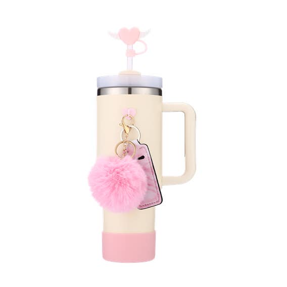 Nima Accessories Inc - Wholesale Insulated mug/tumbler - Ladies Heart Straw Tumbler With Accessories 40oz0
