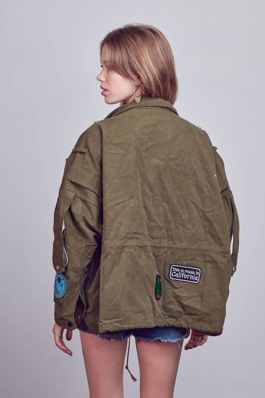 JADE BY JANE - Wholesale Jacket - Women's - Smile Patchwork Jacket8