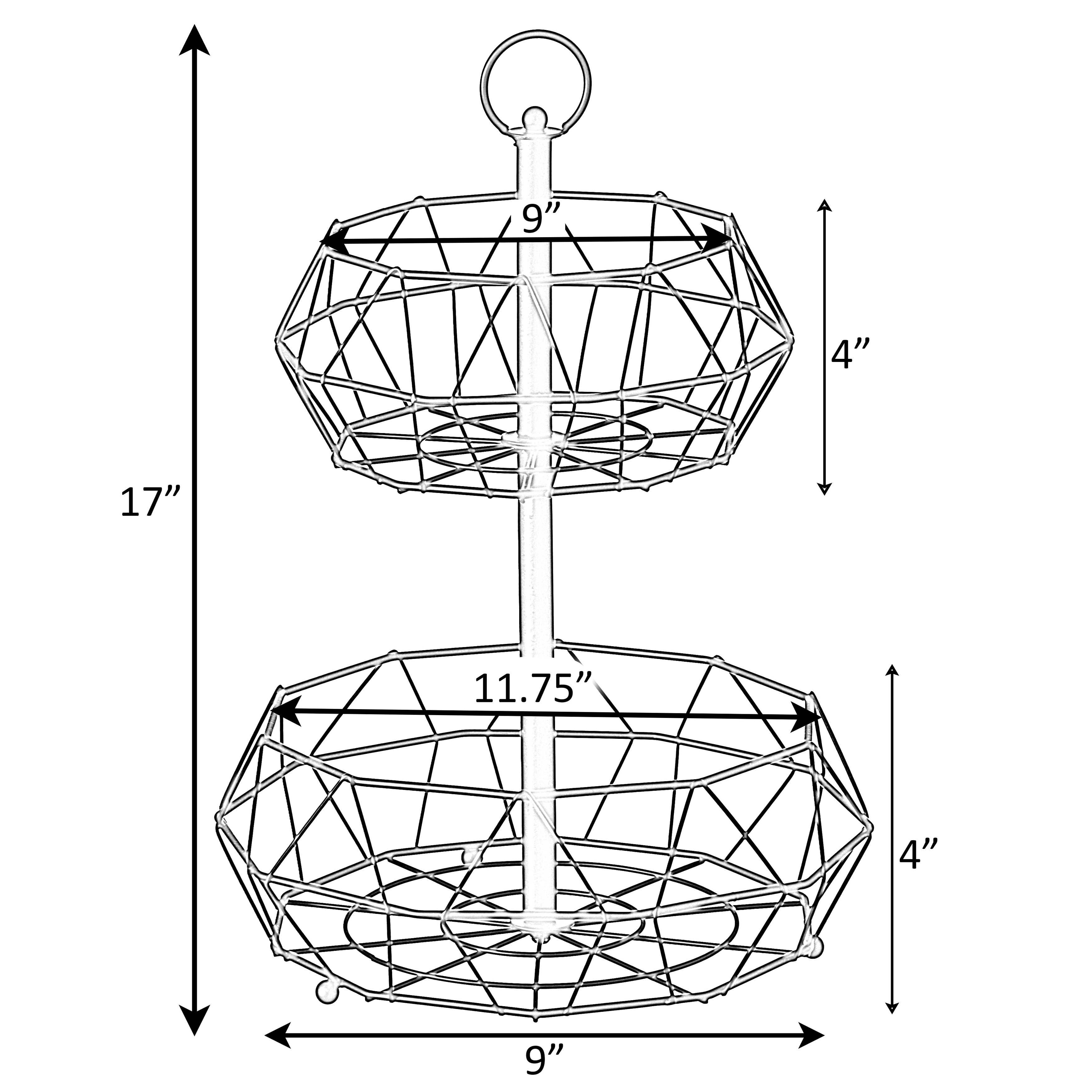 Quickway Imports - Wholesale Fruit Basket - 2 Tier Free Standing Countertop Fruit Basket for Kitchen5