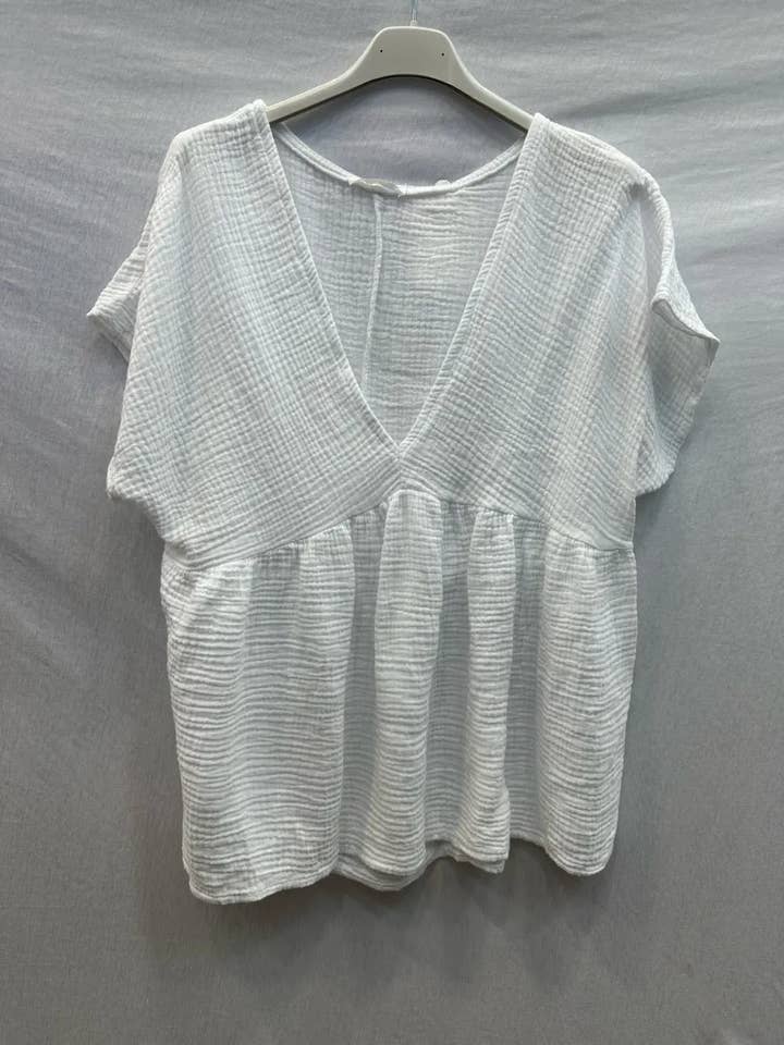 Mimi & Gogo - Wholesale Blouse - Women's - Cotton Gauze Blouse @5234-HGazeV3