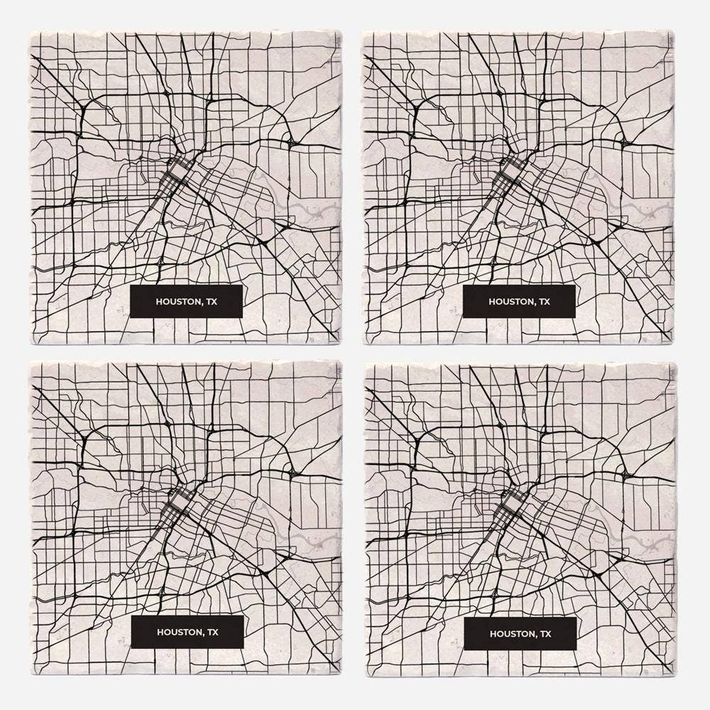 Versatile Coasters - Wholesale Coasters - Houston Modern Map Coasters2