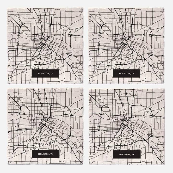 Versatile Coasters - Wholesale Coasters - Houston Modern Map Coasters2
