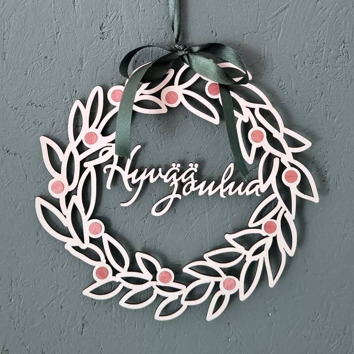 Wooden Christmas Wreath for wholesale by Papurino