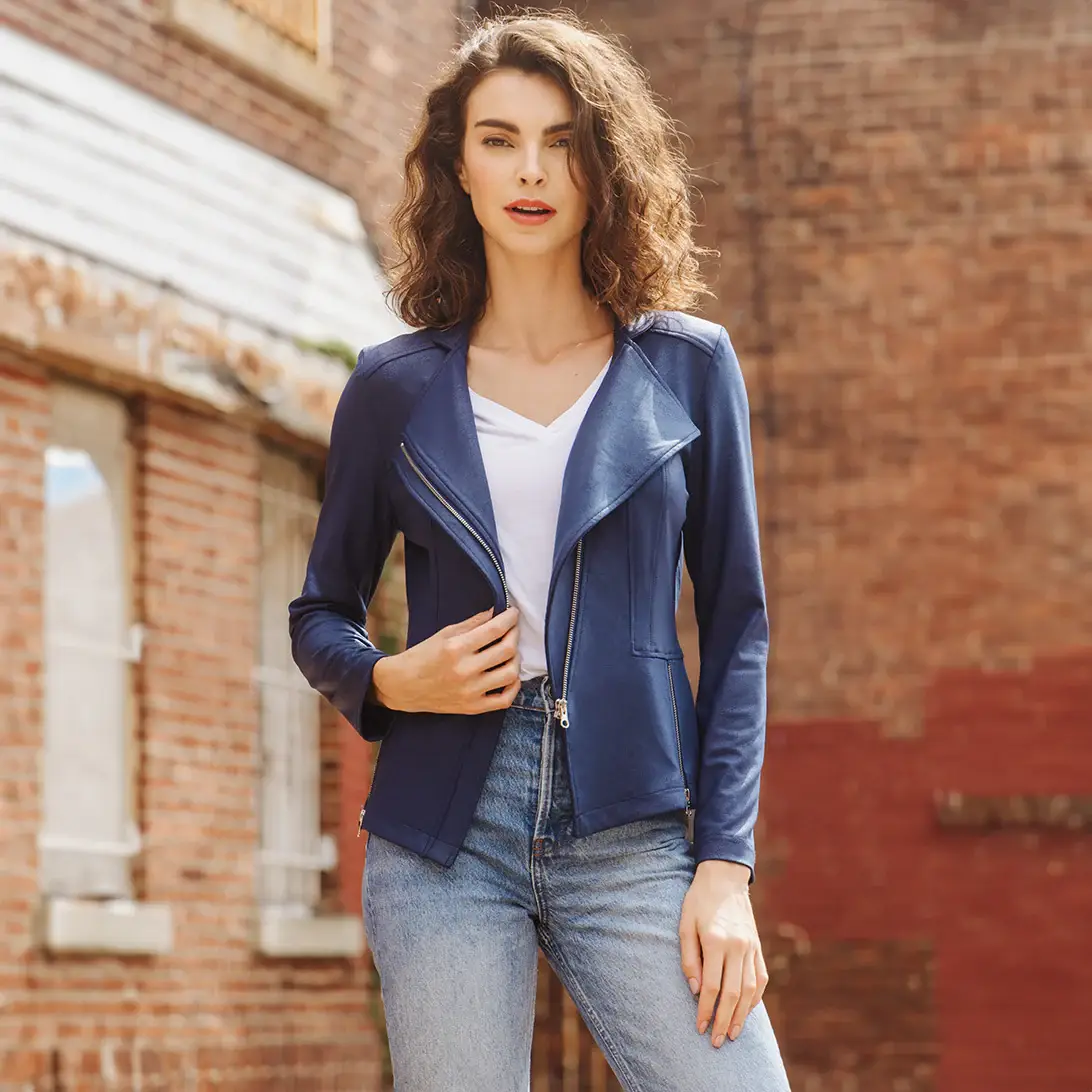 Clara Sunwoo - Vendita all'ingrosso Giacca in pelle - Donna - Giacca Signature Liquid Leather™ JK16115