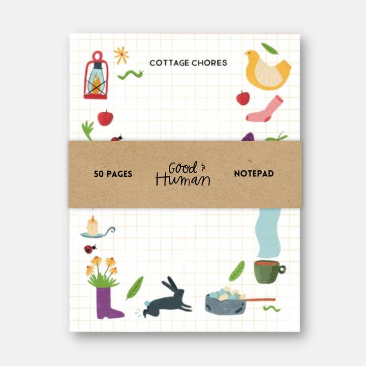 Bloc-notes de 50 pages Cottagecore pour la vente par Good and Human