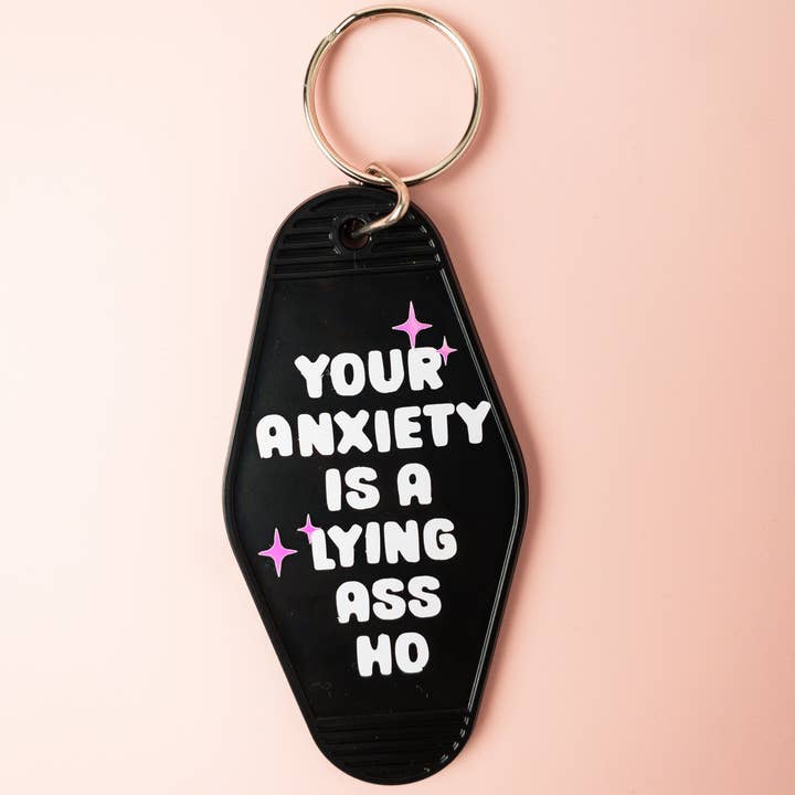 The Lily Creative Co - Wholesale Keychain - Women's - Your Anxiety Is a Ho Motel Keychain0