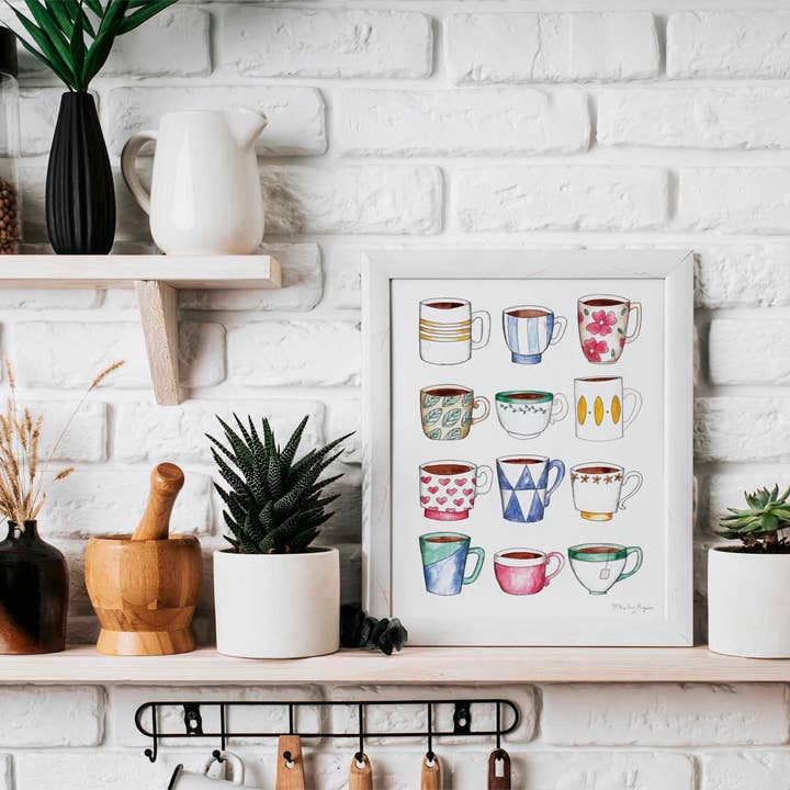 Lucky Bat Paper Co. - Wholesale Art Print - Mug Collection | Watercolor Print2