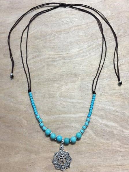 Collier Mandala Turquoise pour la vente par Bali Queen