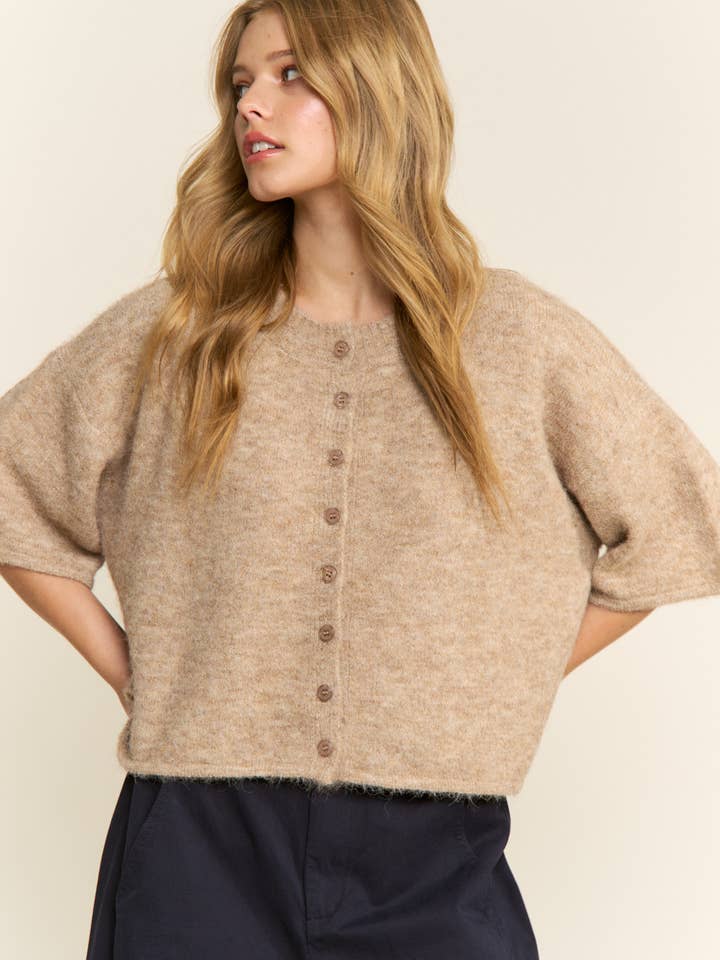 CANDESCENT - Wholesale Cardigan - Women's - Cropped Boxy Soft Knit Cardigan - LOU CARDIGAN28