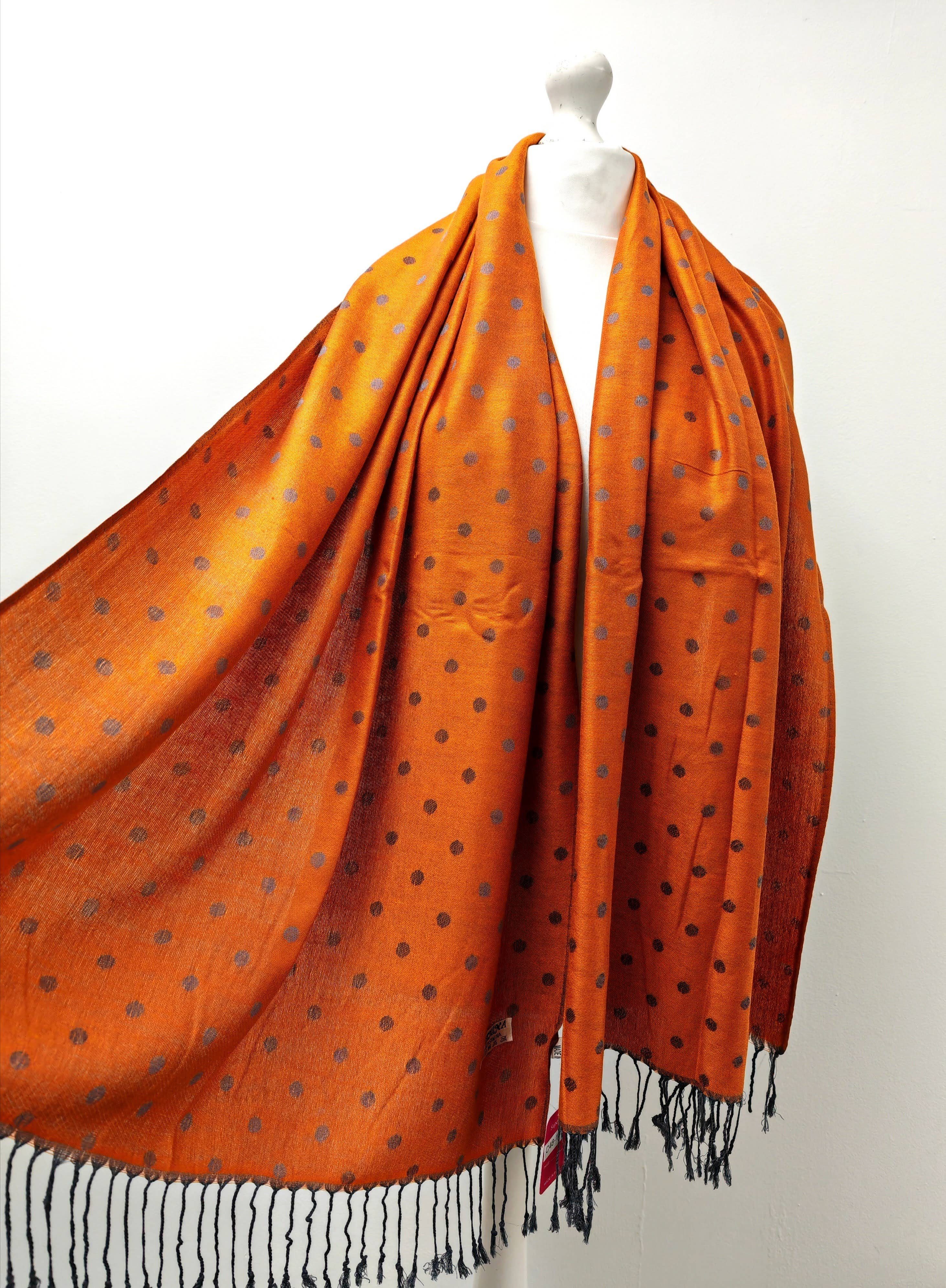Superbia – wholesale Scarf – Women's – Super Soft Reversible Pashmina scarf /Shawl - C48-1 Dots8