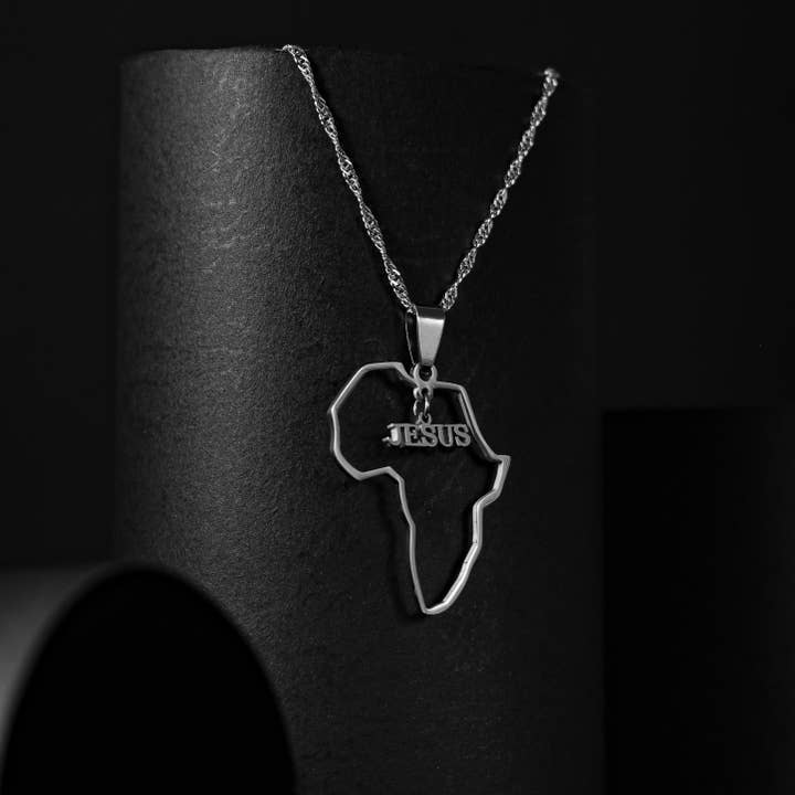 Adé & Grace - Vente Colliers à pendentif - Collier « Africa X Jesus »