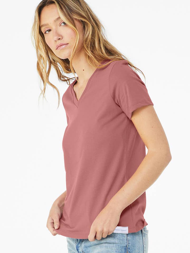 Morganite Infused - Entspannter V-Ausschnitt für Damen für den Großhandel von Bliss and Bles Apparel