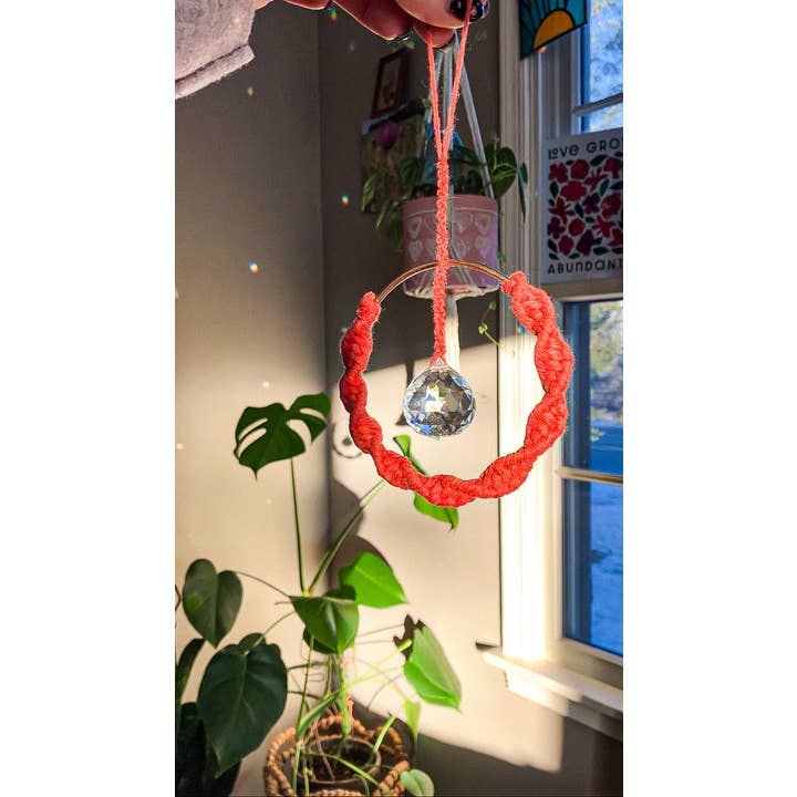 Why Knot - Vente Attrape-soleil - Créateur d'arc-en-ciel à prismes en macramé1