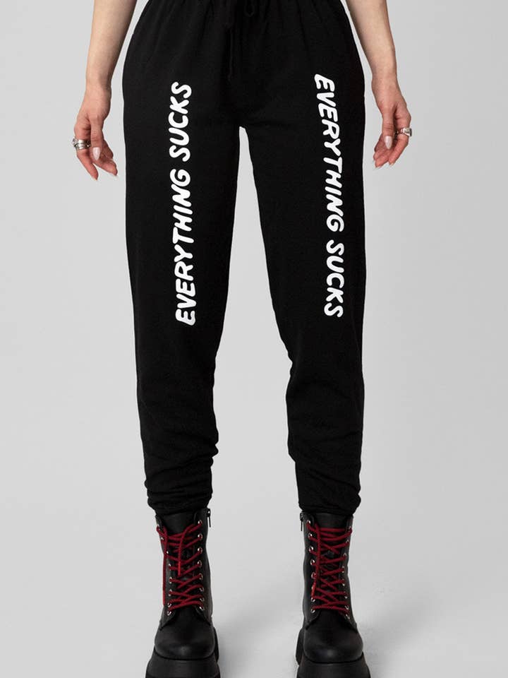 Everything Sucks Joggers for wholesale by Long Clothing