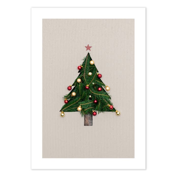 Festlicher Aufdruck mit ausgeschnittenem Baum für den Großhandel von Ellisimo