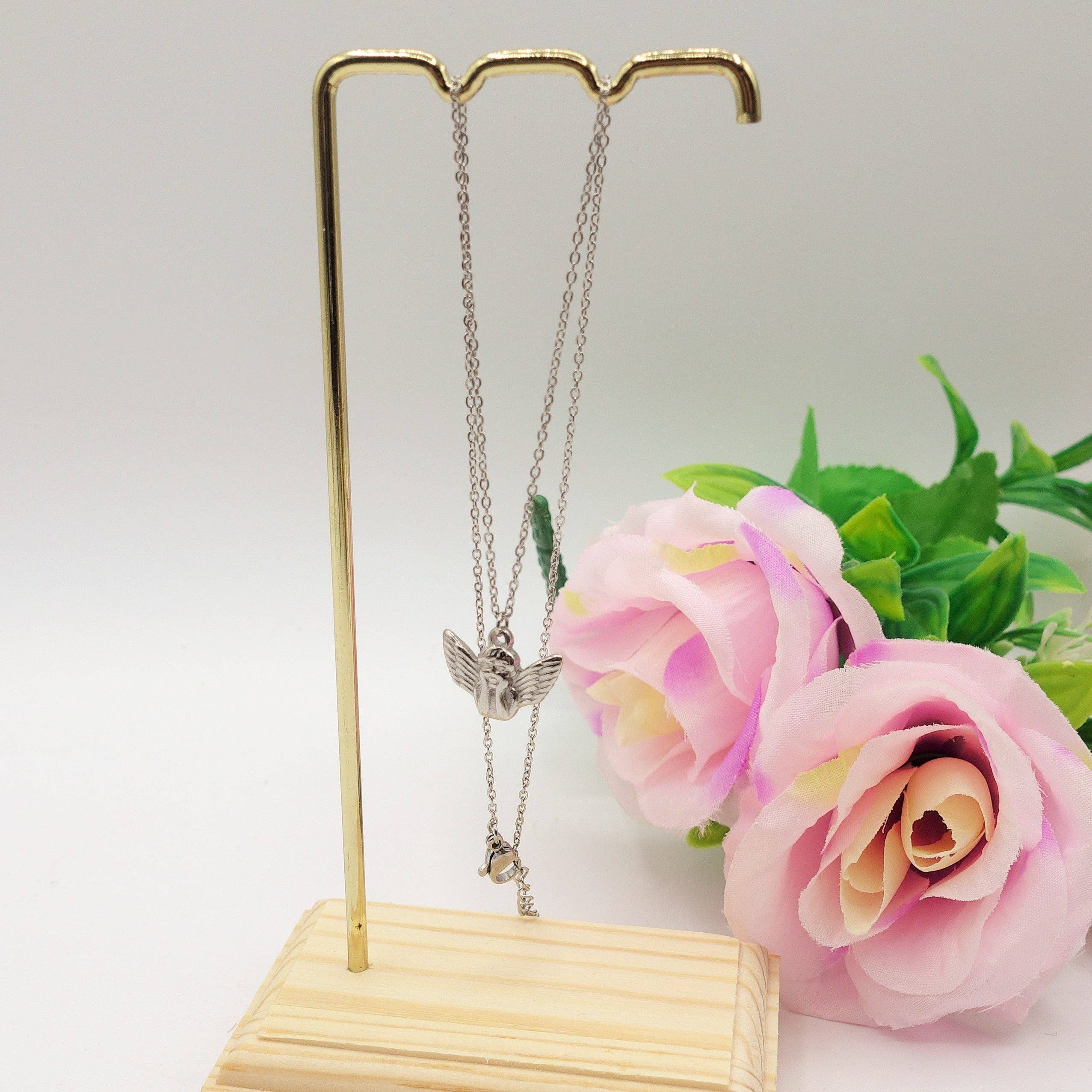 Daemon srls - Wholesale Pendant/Charm Necklace - CHERUB - Collana pendente cherubino in Acciaio inossidabile2