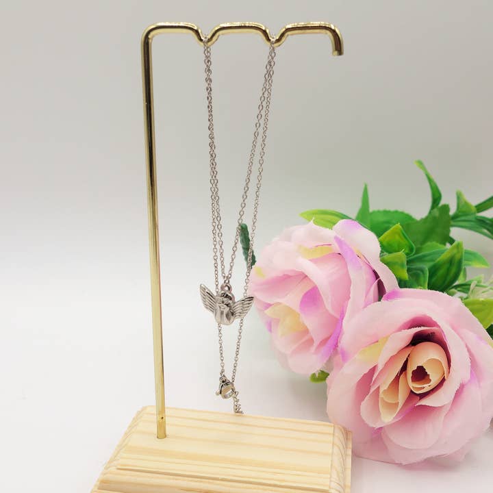 Daemon srls - Wholesale Pendant/Charm Necklace - CHERUB - Collana pendente cherubino in Acciaio inossidabile2