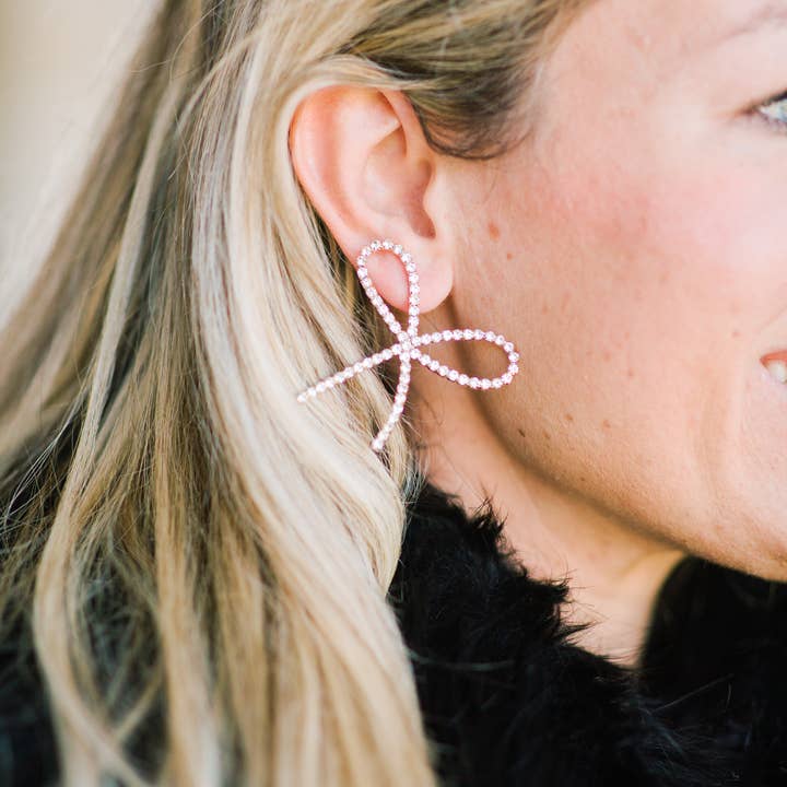 St Armands Designs of Sarasota - Wholesale Stud/Post Earrings - Pearl Statement Bow Earrings