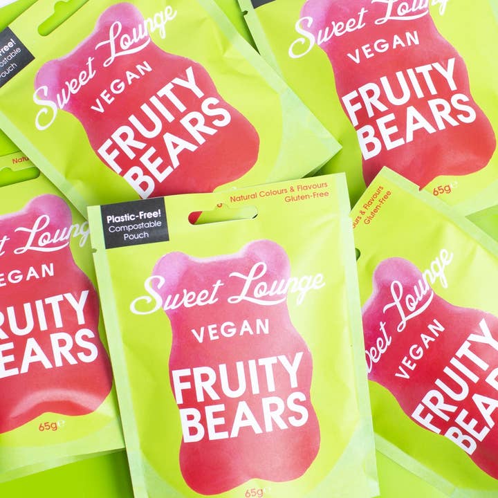 Sweet Lounge - Wholesale Gummy - Vegan Fruity Gummy Bears (Plastic-free) 65g