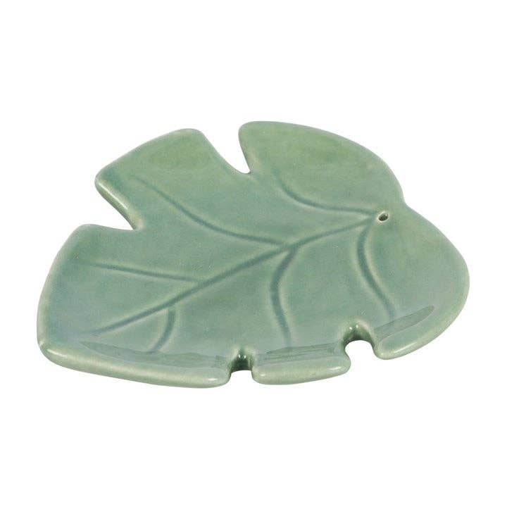 Something Different Wholesale - Wholesale Incense Holder - Palm Leaf Ceramic Incense Holder Plate